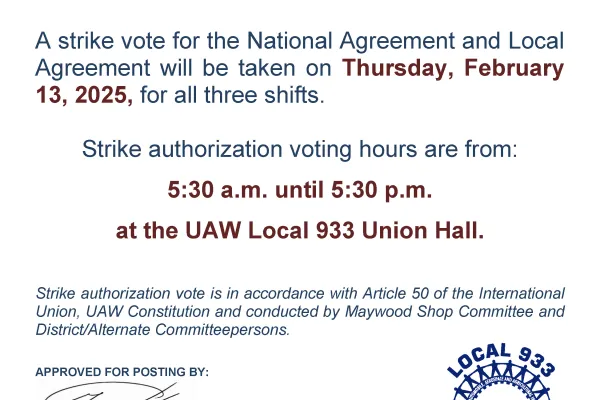 Strike Vote - Rolls-Royce Unit