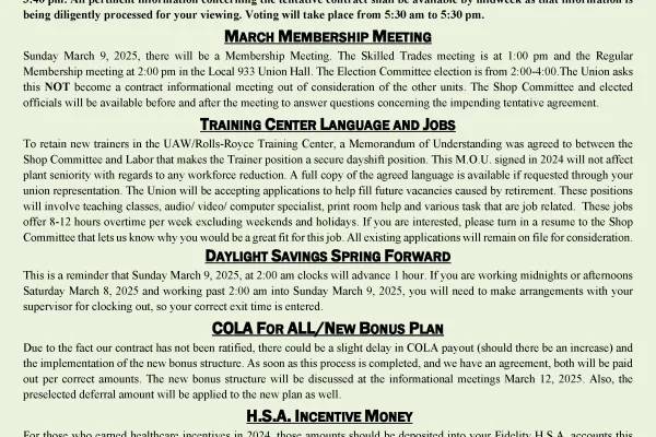 Chairman's update #99