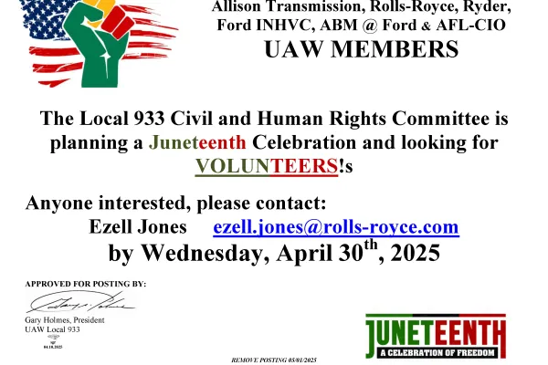 Juneteenth Volunteers Needed