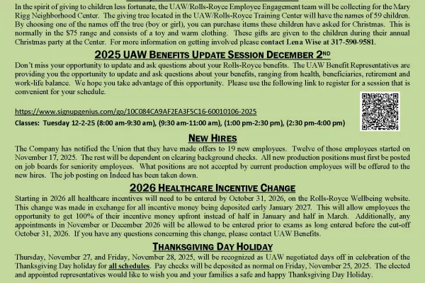 Chairman's Update #109