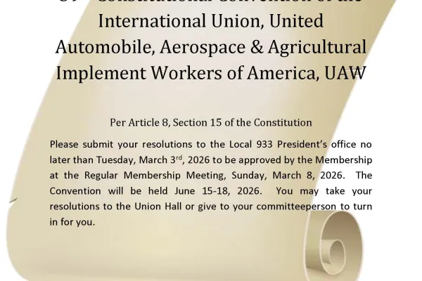 UAW Constitutional Convention Posting