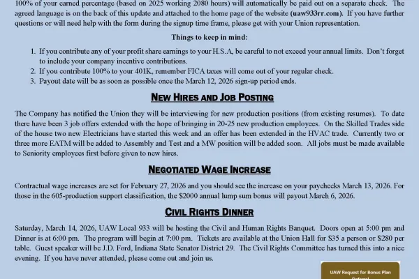 Chairman's Update #112