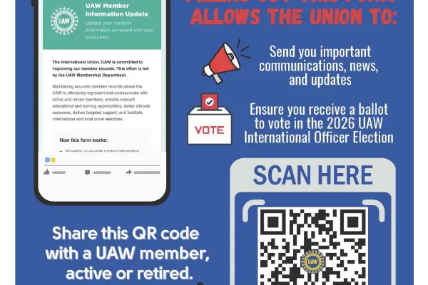 UAW International Contact Information Update