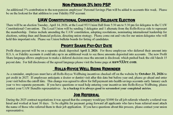 Chairman's Update #114