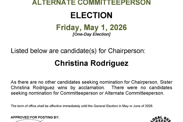 MLK Center Election Results