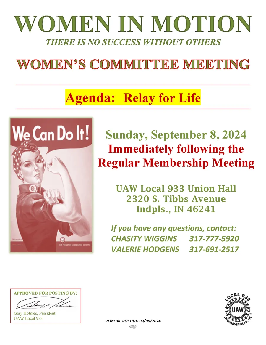 Women's Committee Meeting notice