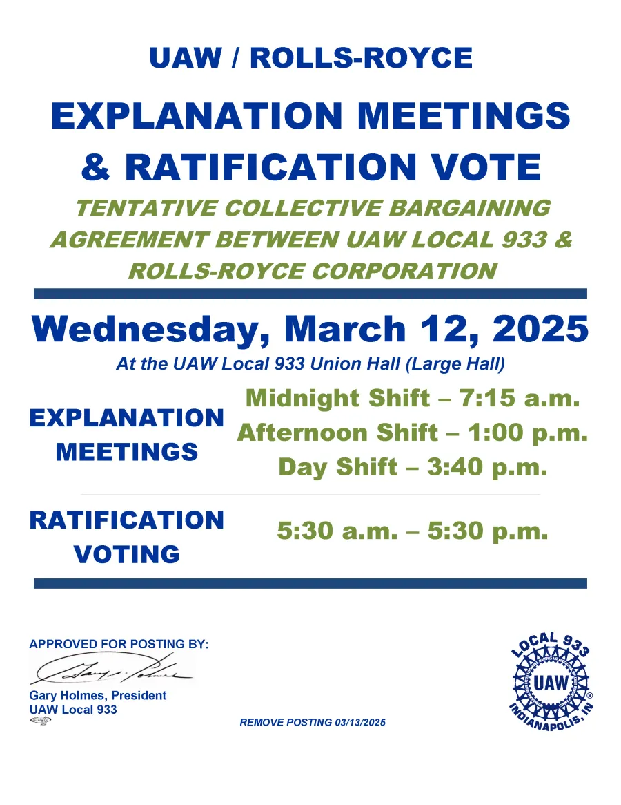 Explanation Meetings and Ratification Vote Posting