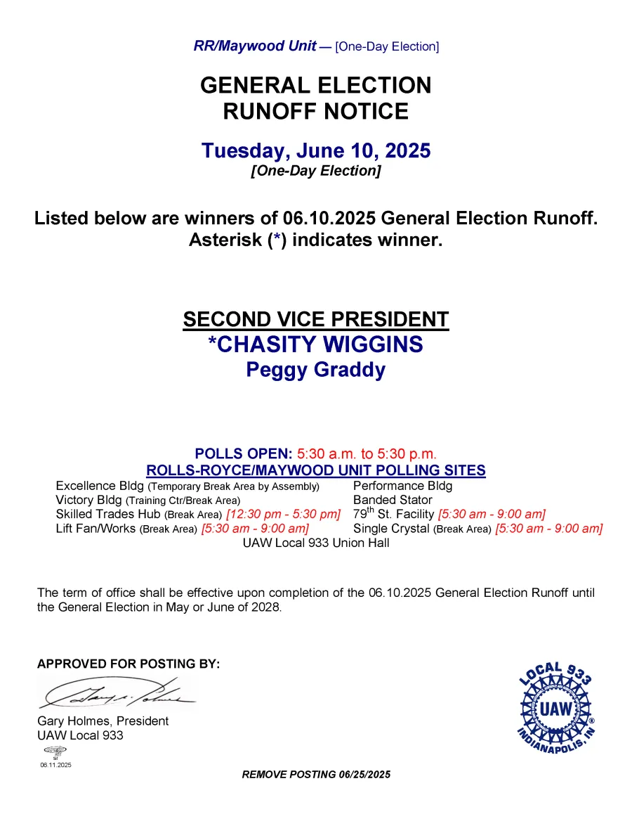 Runoff election results
