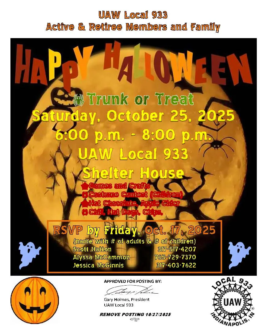 Local 933 Trunk or Treat