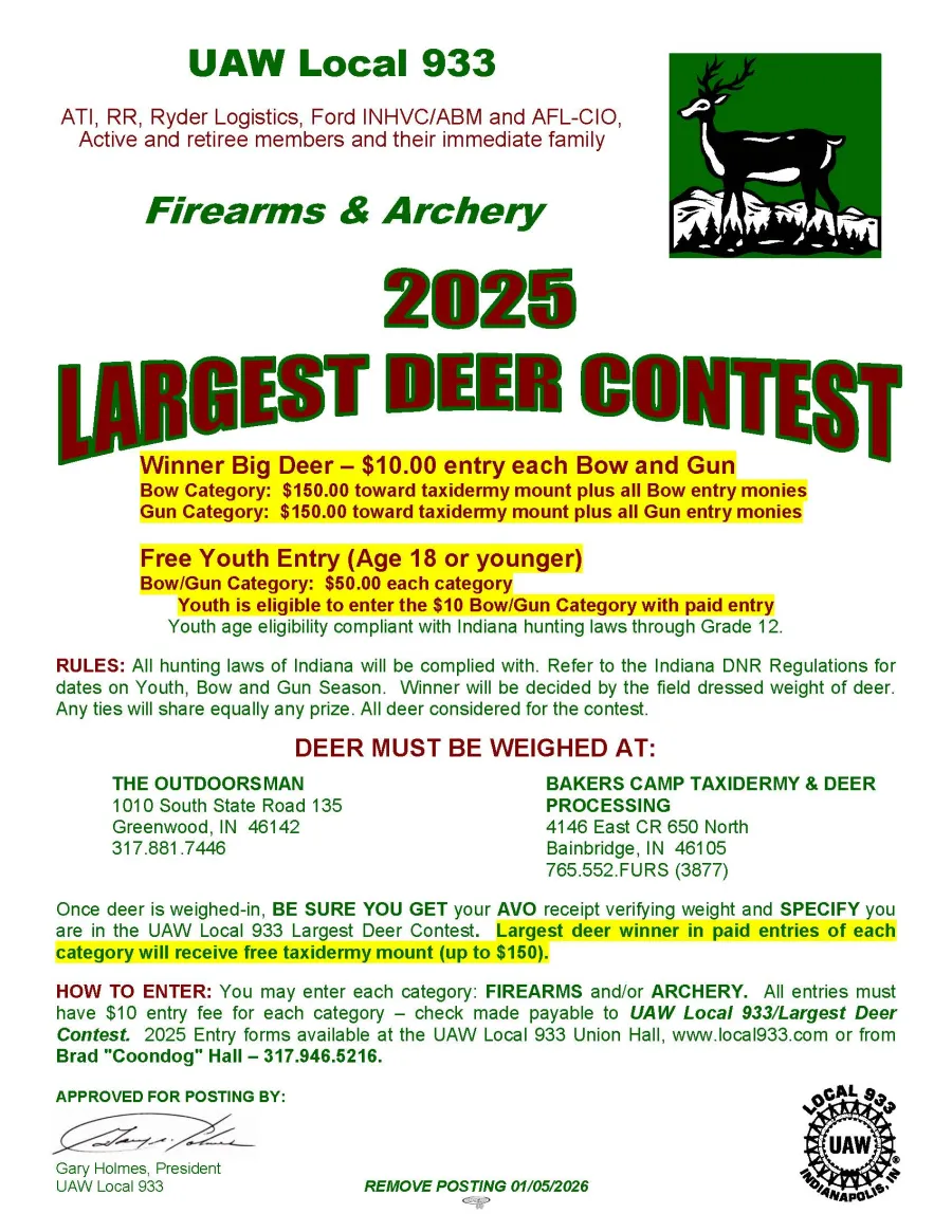 2025 Largest Deer Contest