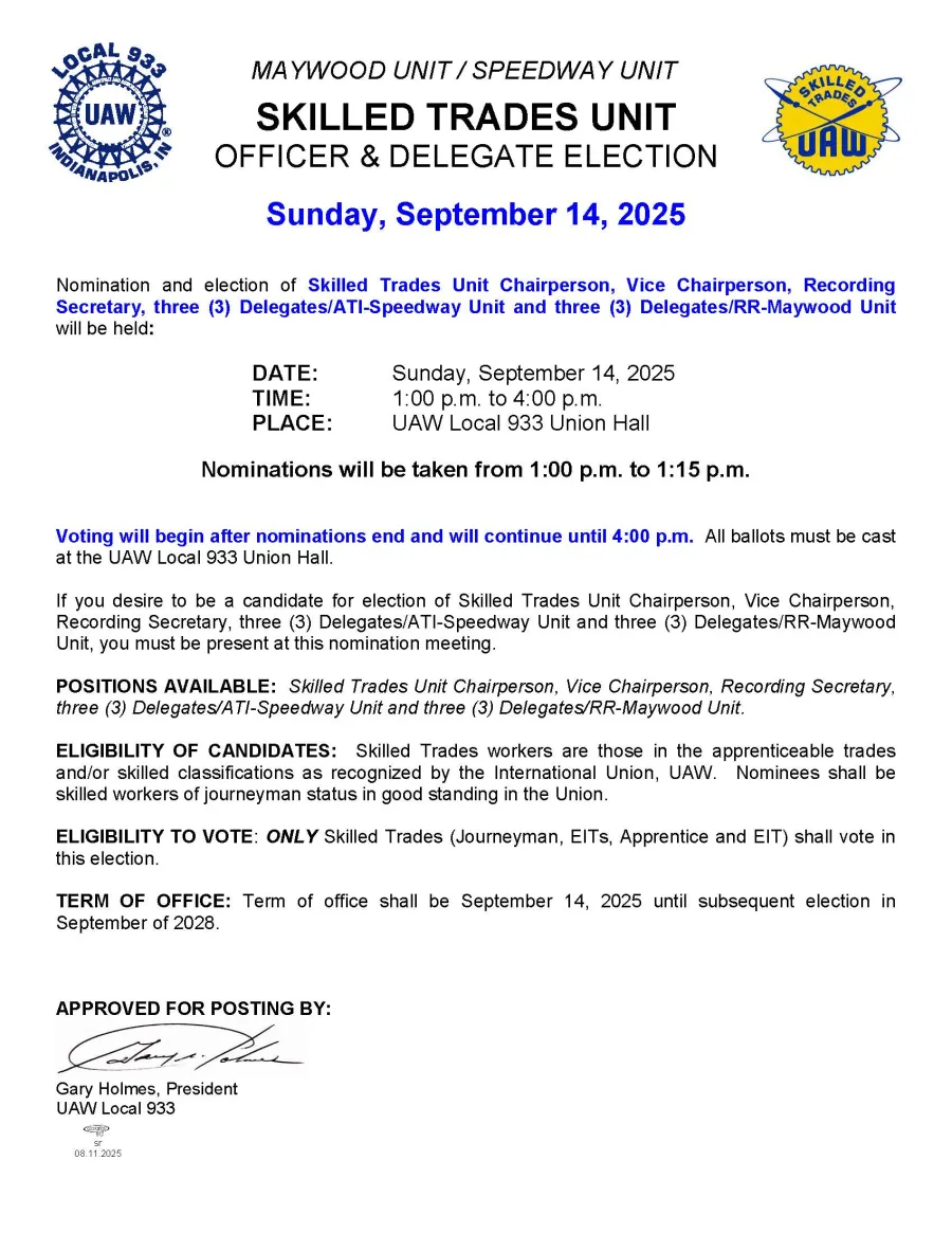 Officer and Delegate Election