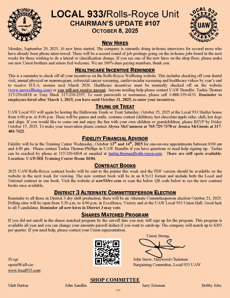 Chairman's Update #107