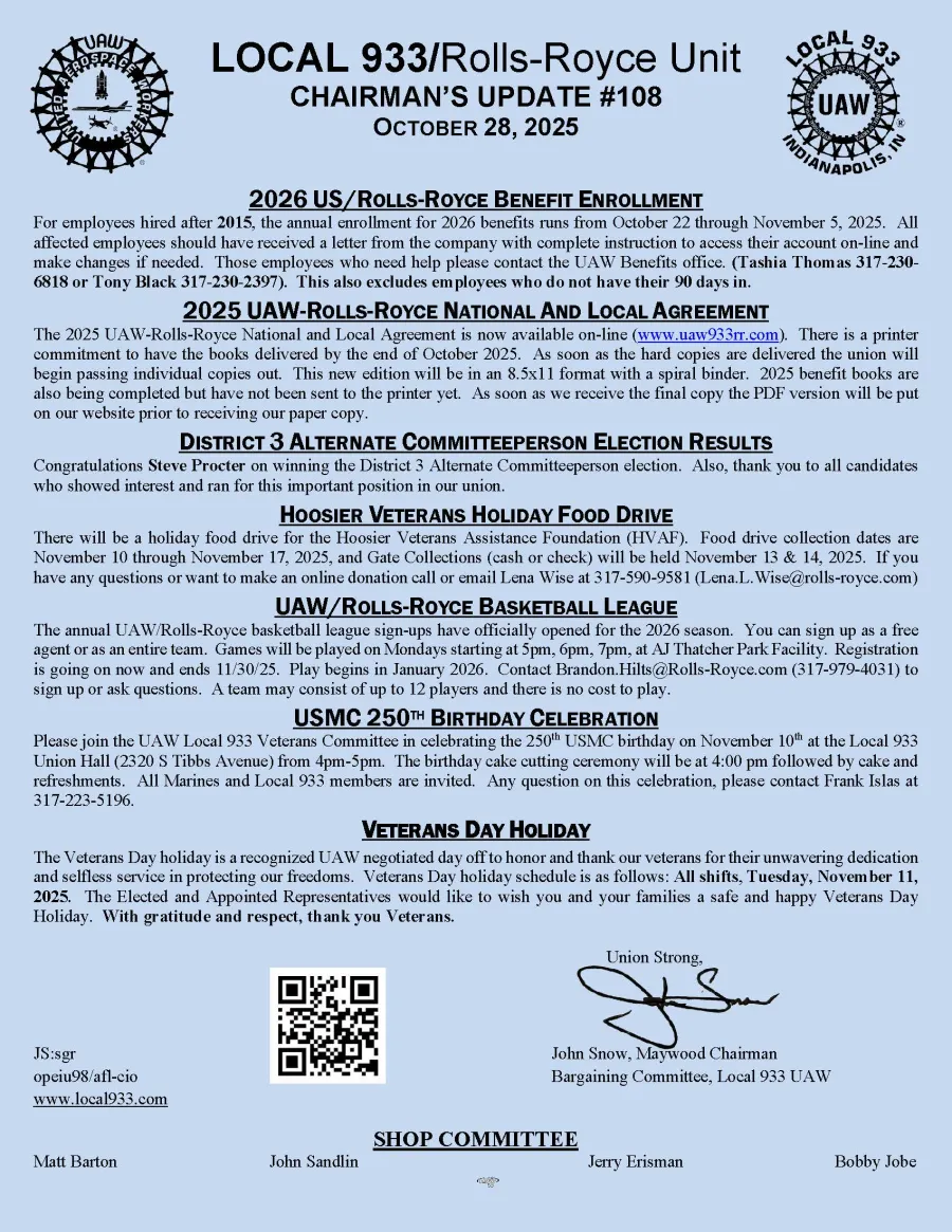 Chairman's Update #108