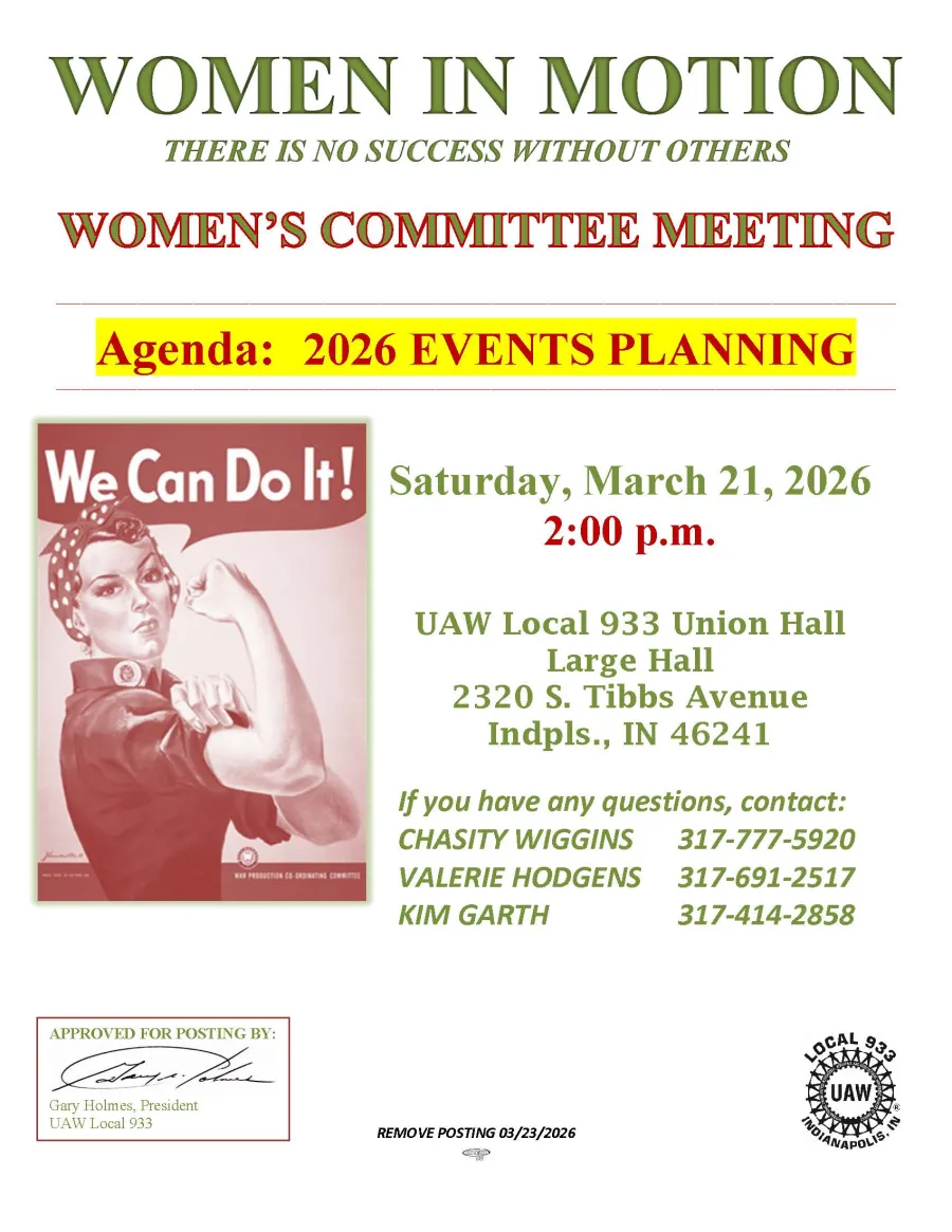 Women's Committee Meeting Notice