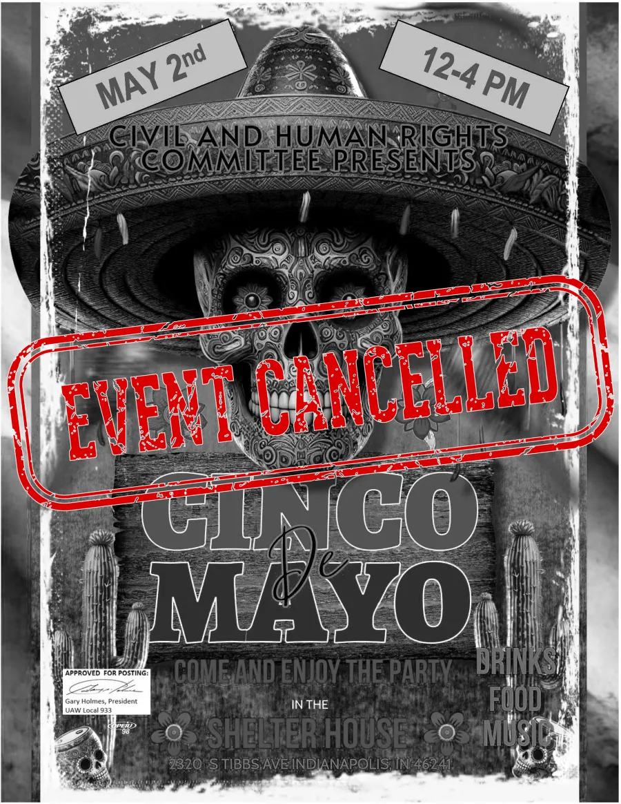 Local 933 Event Cancellation Notice