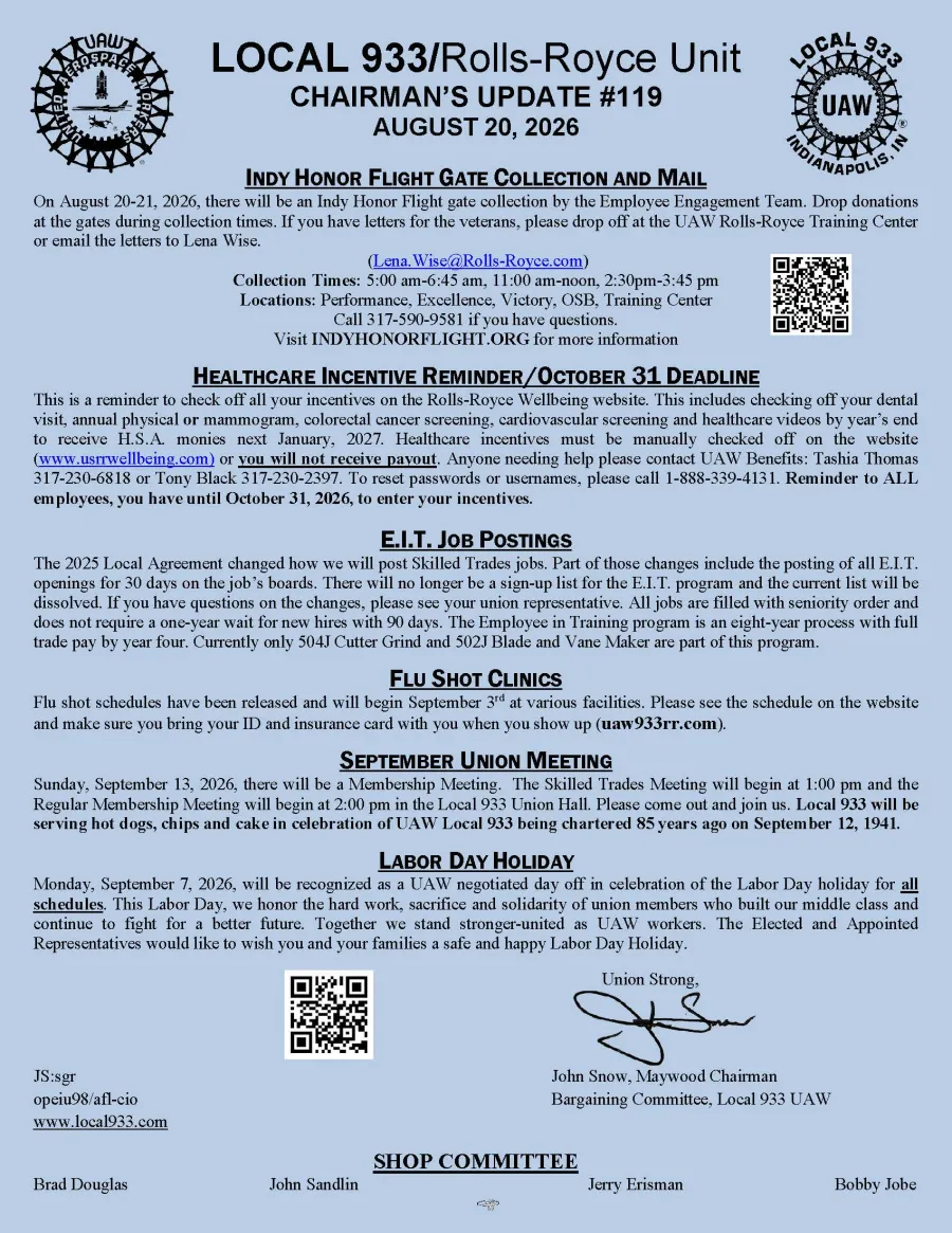 Chairman's Update #119