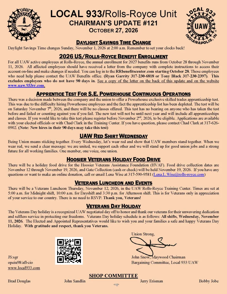 Chairman's Update #121