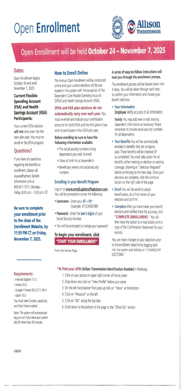 Open enrollment form