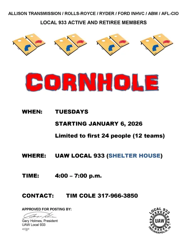 2026 Cornhole Announcement Poster